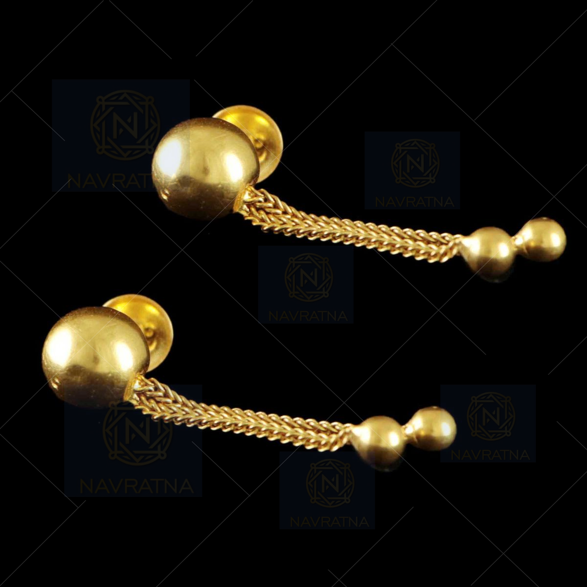 Grand Gold Ball Drop Earrings | Ben-Amun Jewelry