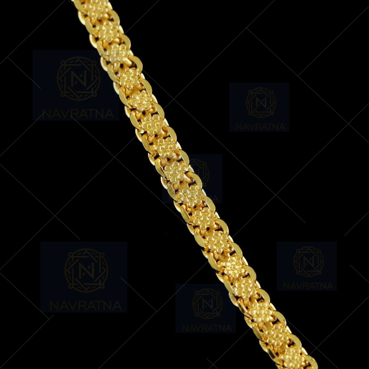 22Kt Gold Lakshmi Devi Design Chain Model Bracelet 54VG5477