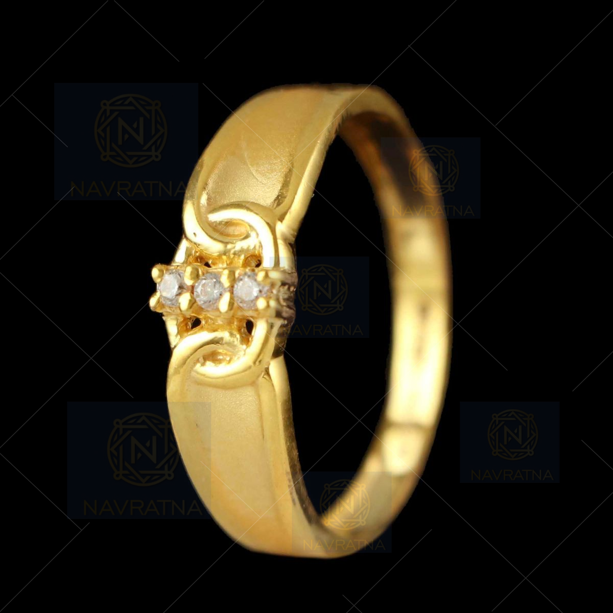 Large Men's Diamond Ring 14K Yellow Gold 4.5 Carat Statemet Ring 000296