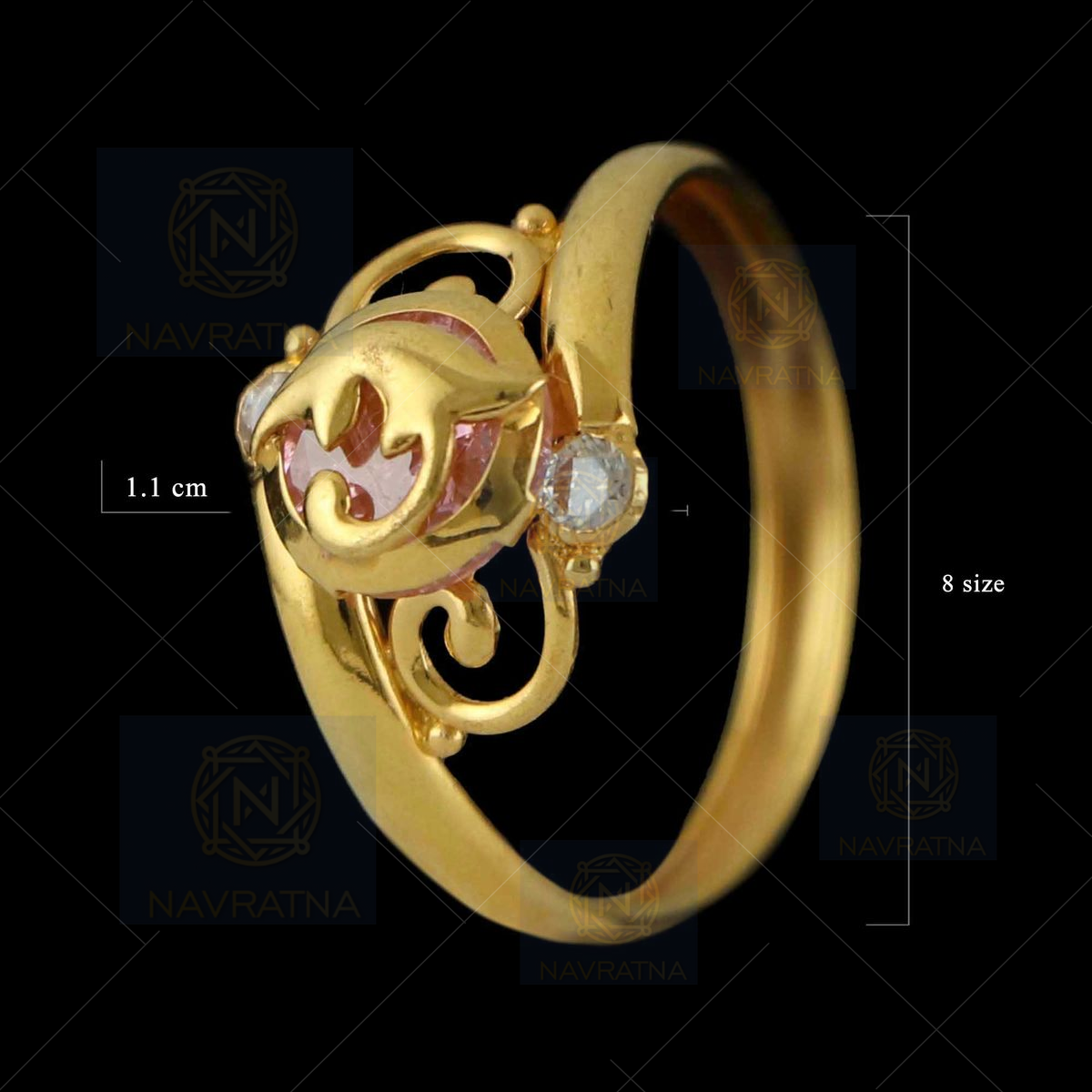 Women AquaGold916 22 Carat - Ladies Gold Ring -GRLZB014, 2.770 Gm, Size:  Adjustable at Rs 3700 in Mandsaur