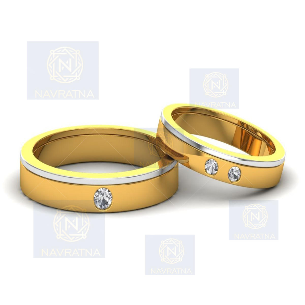 Stainless Steel Couple Rings With Gold Wave Pattern, Wedding Engagement  Jewelry Gifts For Men And Women | SHEIN ASIA