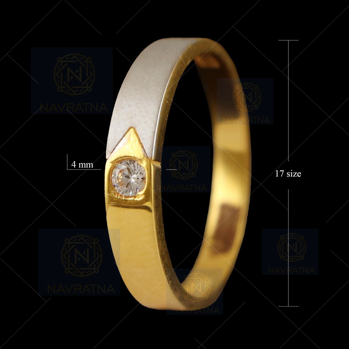Five Diamond Slim Wedding Rings 14K Yellow Gold – ZNZ Jewelry Affordagold