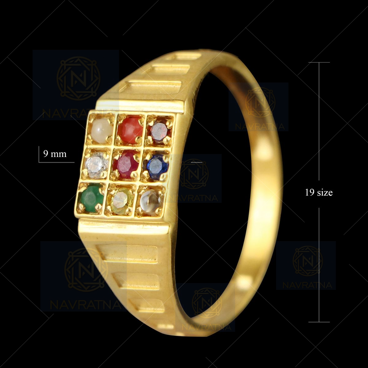 Buy Ceylonmine Gold plated navratan ring for men women Online at Best  Prices in India - JioMart.