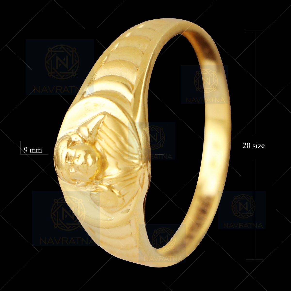 DV Fashions Men's and Women's Golden Brass Sai Baba Ring : Amazon.in:  Jewellery