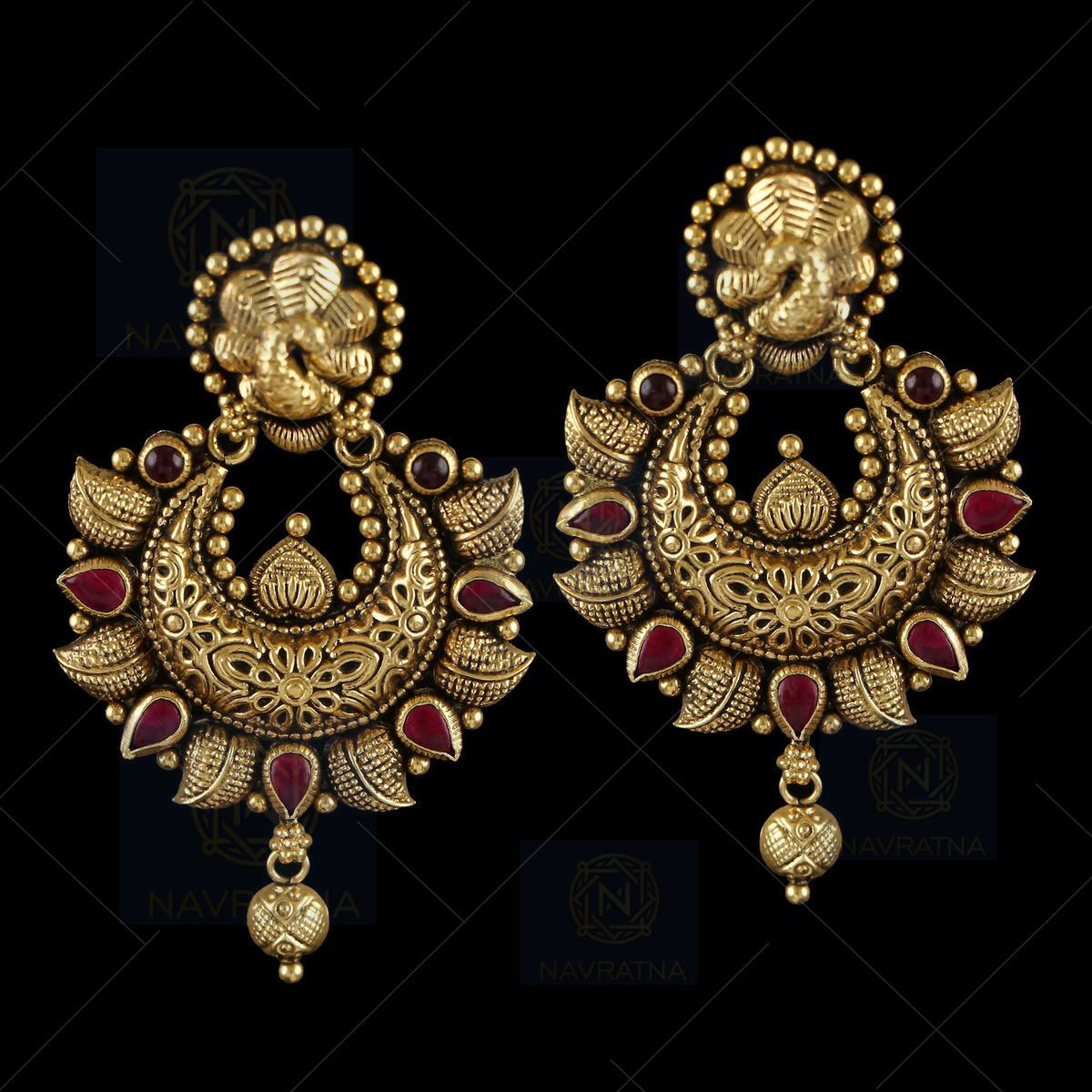 Details 221+ antique chandbali earrings gold latest