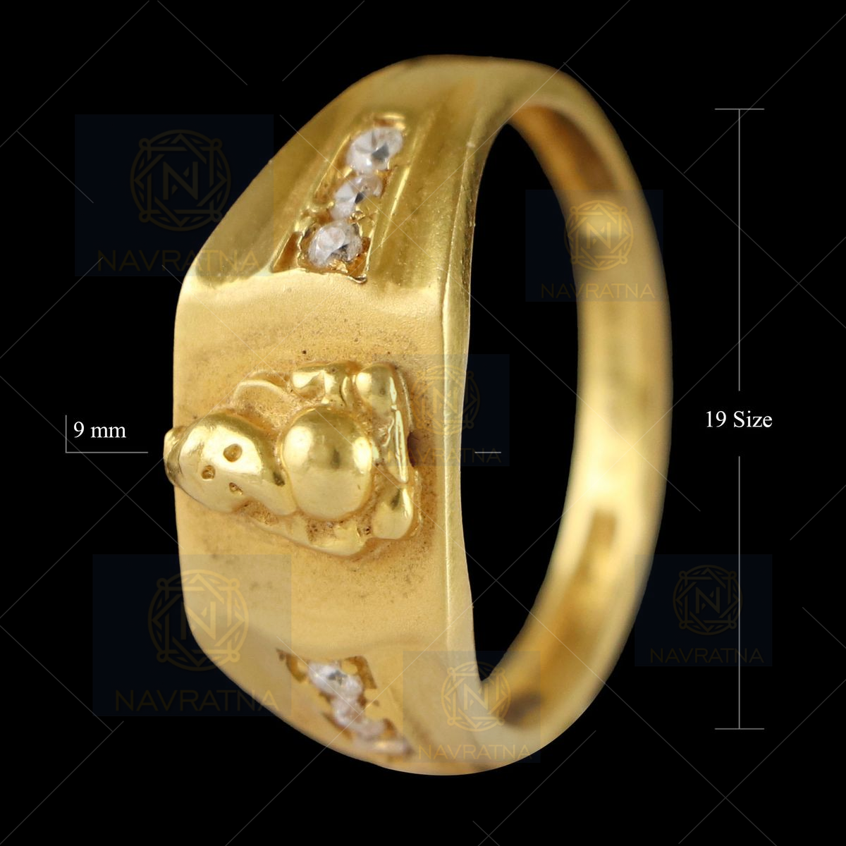 Gold 92% WT 4.02gm Gents Stone Ring (1) at Rs 26543/piece in Mumbai | ID:  2853054734530